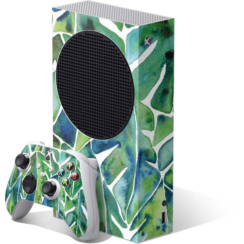Cat Coq Tropical Leaves Xbox Series S Bundle Skin