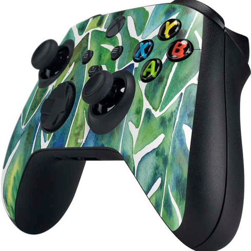 Cat Coq Tropical Leaves Xbox Series X Controller Skin