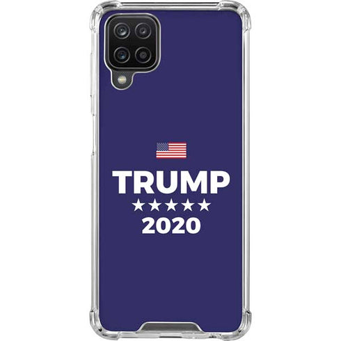 Trump 2020 Blue Galaxy A12 Clear Case