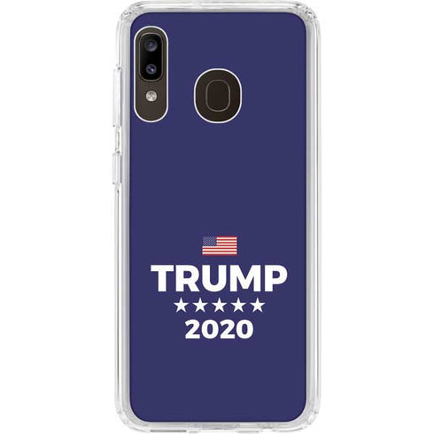 Trump 2020 Blue Galaxy A20 Clear Case