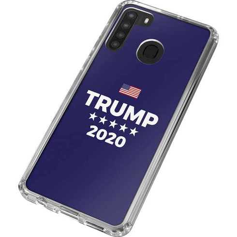 Trump 2020 Blue Galaxy A21 Clear Case