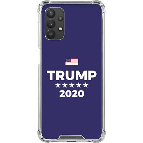Trump 2020 Blue Galaxy A32 5G Clear Case