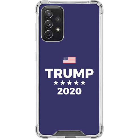 Trump 2020 Blue Galaxy A72 5G Clear Case