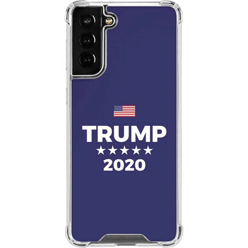 Trump 2020 Blue Galaxy S21 FE Clear Case