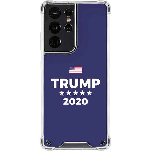 Trump 2020 Blue Galaxy S21 Ultra 5G Clear Case