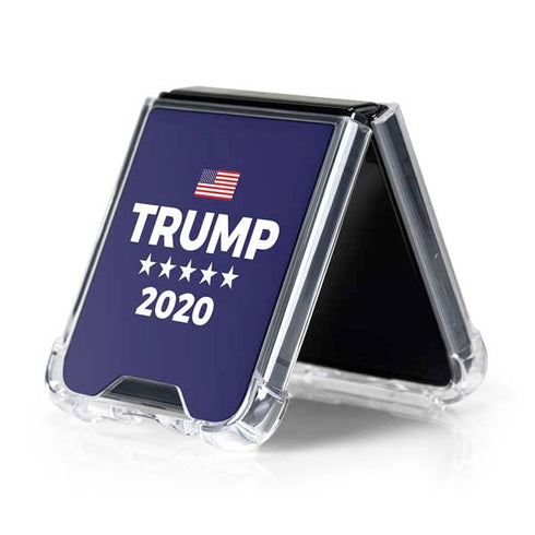 Trump 2020 Blue Galaxy Z Flip5 5G Clear Case