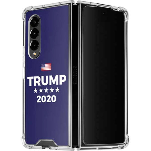 Trump 2020 Blue Galaxy Z Fold4 5G Clear Case