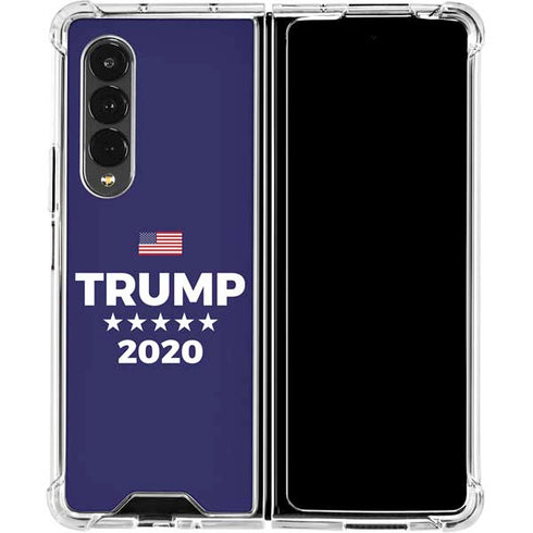 Trump 2020 Blue Galaxy Z Fold4 5G Clear Case