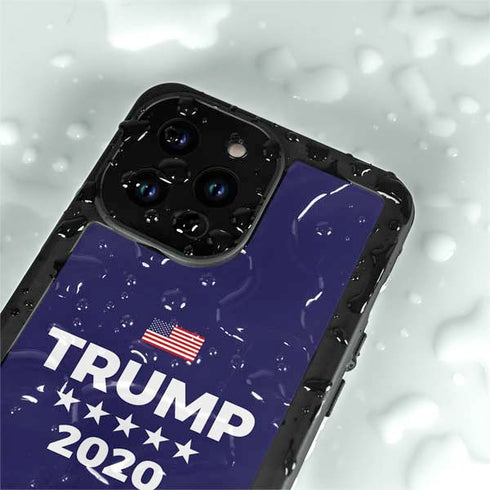 Trump 2020 Blue iPhone 14 Pro Max Waterproof Case