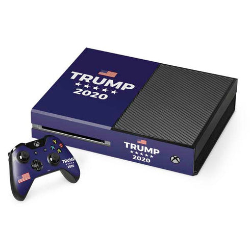 Trump 2020 Blue Xbox One Console and Controller Bundle Skin