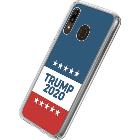 Trump 2020 Red White and Blue Galaxy A20 Clear Case