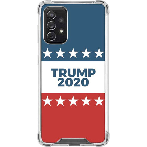 Trump 2020 Red White and Blue Galaxy A72 5G Clear Case