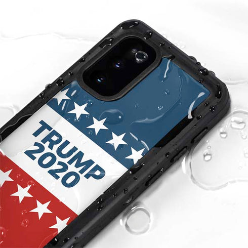Trump 2020 Red White and Blue Galaxy S20 Waterproof Case