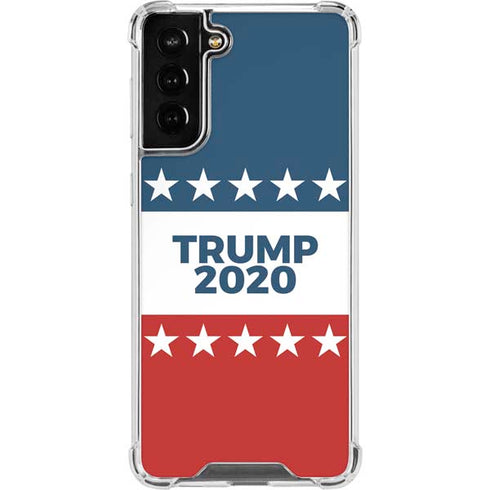 Trump 2020 Red White and Blue Galaxy S21 FE Clear Case