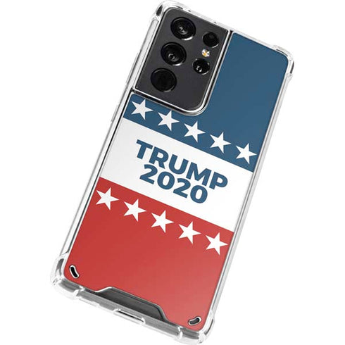 Trump 2020 Red White and Blue Galaxy S21 Ultra 5G Clear Case