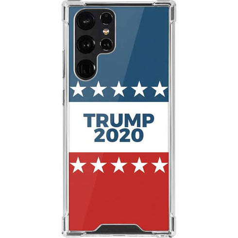 Trump 2020 Red White and Blue Galaxy S22 Ultra Clear Case