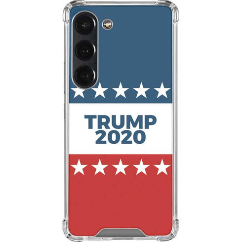 Trump 2020 Red White and Blue Galaxy S23 Clear Case
