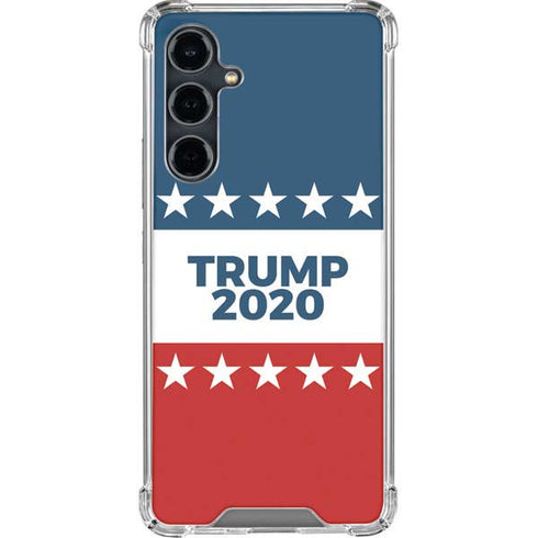 Trump 2020 Red White and Blue Galaxy S23 FE Clear Case