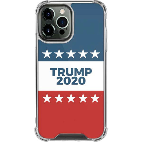 Trump 2020 Red White and Blue iPhone 14 Pro Max Clear Case