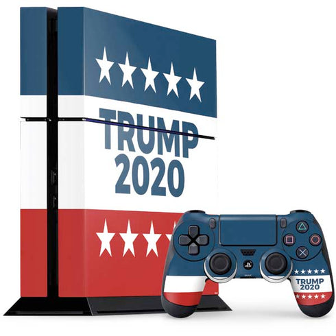 Trump 2020 Red White and Blue PS4 Console and Controller Bundle Skin