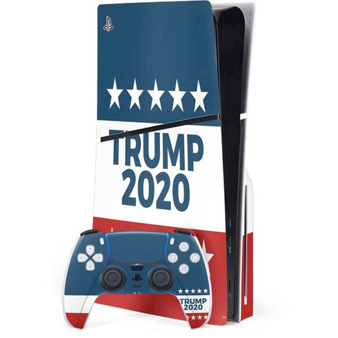 Trump 2020 Red White and Blue PS5 Slim Disk Bundle Skin