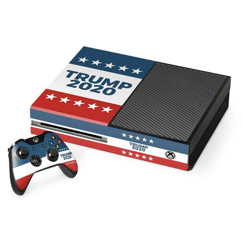 Trump 2020 Red White and Blue Xbox One Console and Controller Bundle Skin