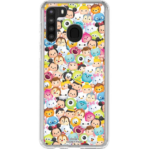 Disney Tsum Tsum Animated Characters Galaxy A21 Clear Case