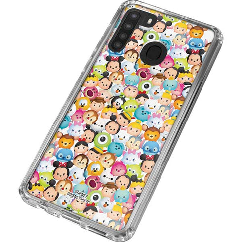 Disney Tsum Tsum Animated Characters Galaxy A21 Clear Case