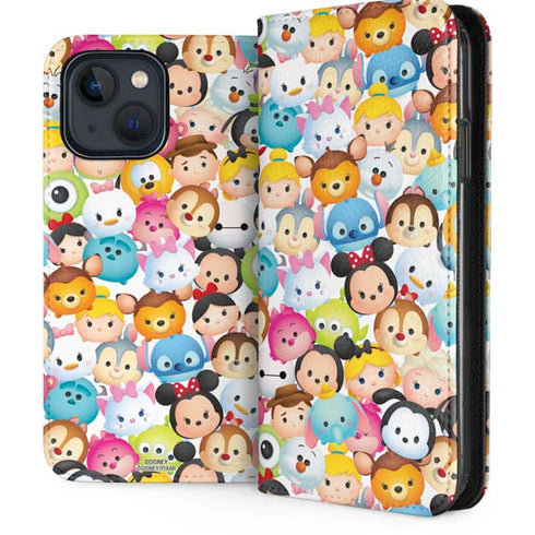 Disney Tsum Tsum Animated Characters iPhone 15 Plus Folio Case