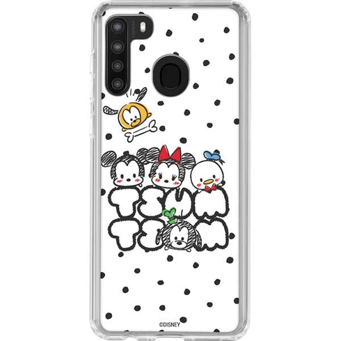 Disney Tsum Tsum Characters Art Galaxy A21 Clear Case