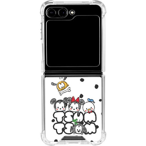Disney Tsum Tsum Characters Art Galaxy Z Flip5 5G Clear Case