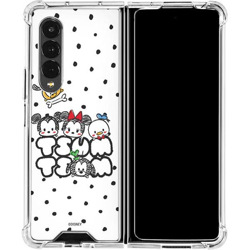 Disney Tsum Tsum Characters Art Galaxy Z Fold4 5G Clear Case