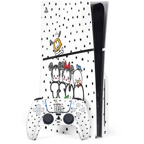 Disney Tsum Tsum Characters Art PS5 Slim Disk Bundle Skin