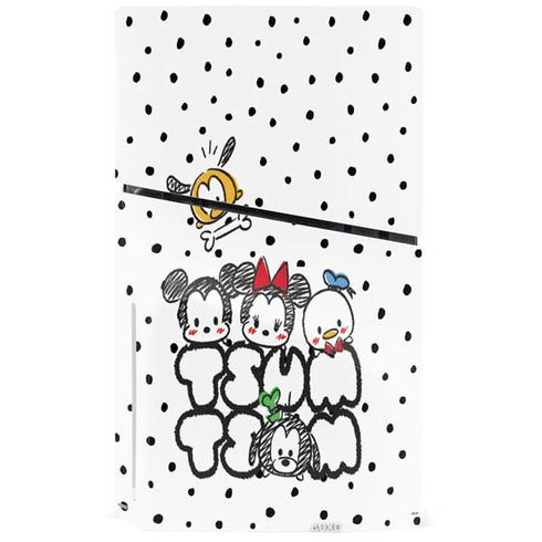 Disney Tsum Tsum Characters Art PS5 Slim Disk Console Skin