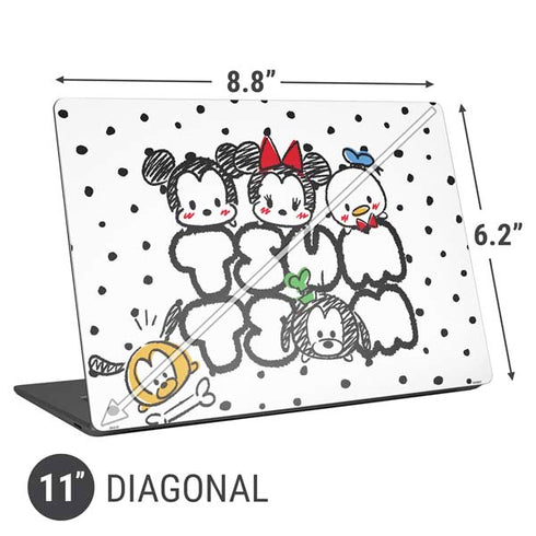 Disney Tsum Tsum Characters Art Universal Laptop 11in (8.8 x 6.2in) Skin