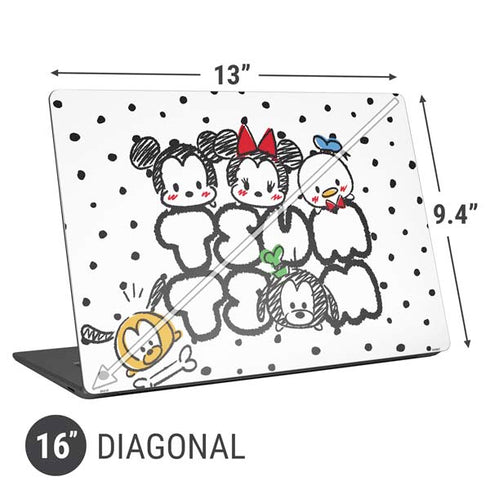 Disney Tsum Tsum Characters Art Universal Laptop 16in (13 x 9.4in) Skin