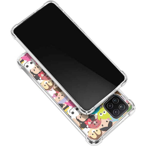 Disney Tsum Tsum Close up Characters Galaxy A12 Clear Case