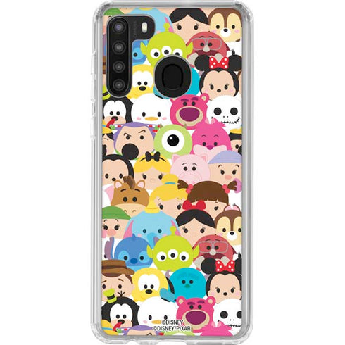Disney Tsum Tsum Close up Characters Galaxy A21 Clear Case