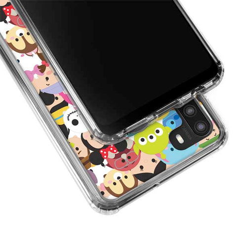 Disney Tsum Tsum Close up Characters Galaxy A21 Clear Case