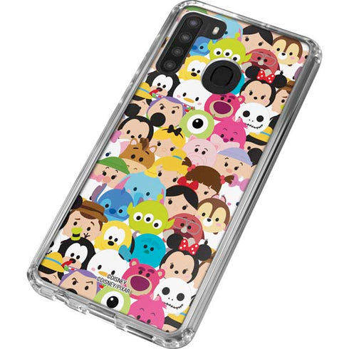 Disney Tsum Tsum Close up Characters Galaxy A21 Clear Case