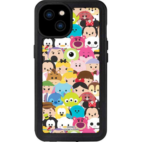 Disney Tsum Tsum Close up Characters iPhone 15 Plus Waterproof Case