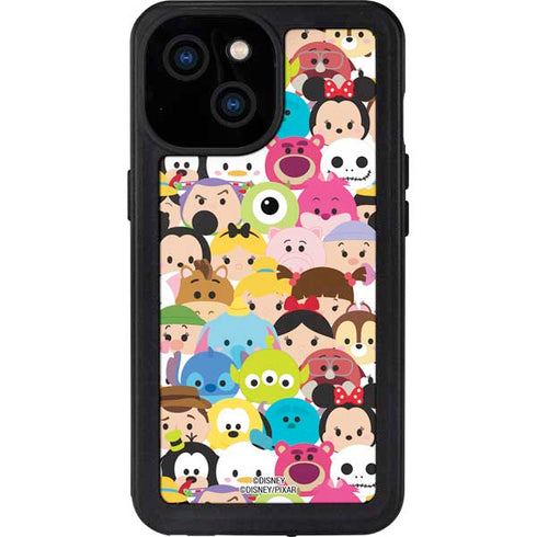 Disney Tsum Tsum Close up Characters iPhone 15 Waterproof Case