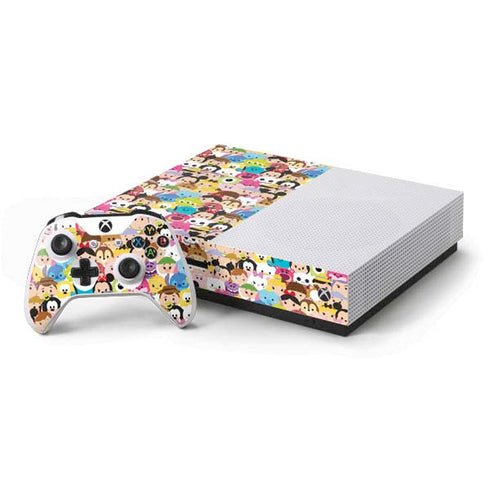 Disney Tsum Tsum Close up Characters Xbox One S Console and Controller Bundle Skin