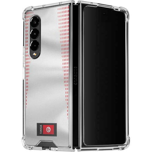 Tunisia Soccer Flag Galaxy Z Fold4 5G Clear Case