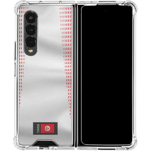 Tunisia Soccer Flag Galaxy Z Fold4 5G Clear Case