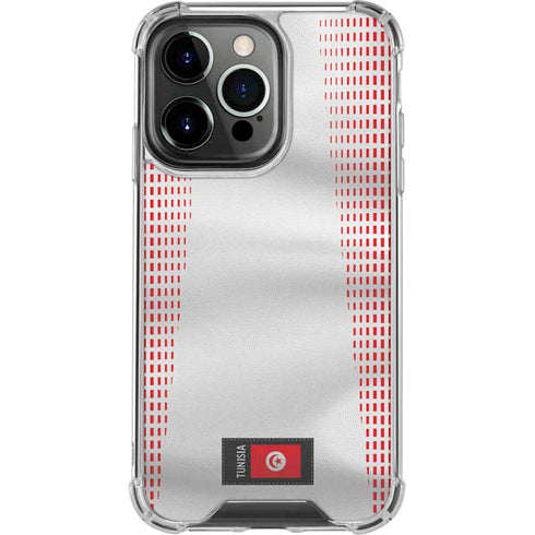 Tunisia Soccer Flag iPhone 14 Pro Clear Case