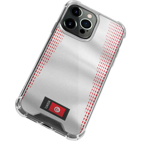Tunisia Soccer Flag iPhone 14 Pro Clear Case