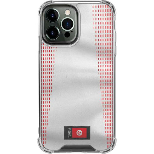 Tunisia Soccer Flag iPhone 14 Pro Max Clear Case