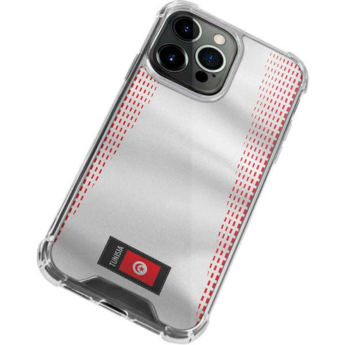 Tunisia Soccer Flag iPhone 14 Pro Max Clear Case
