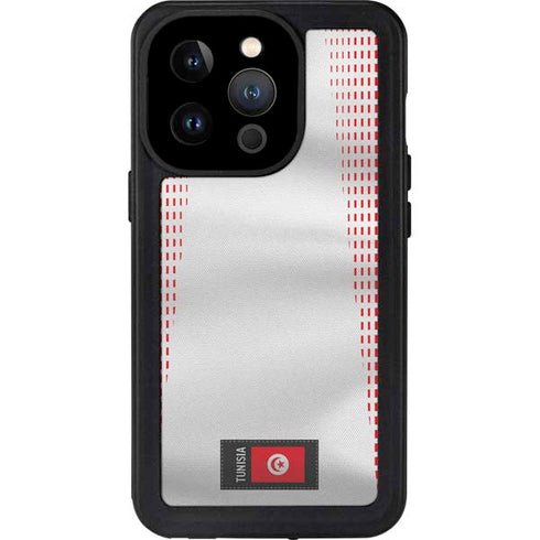 Tunisia Soccer Flag iPhone 14 Pro Waterproof Case